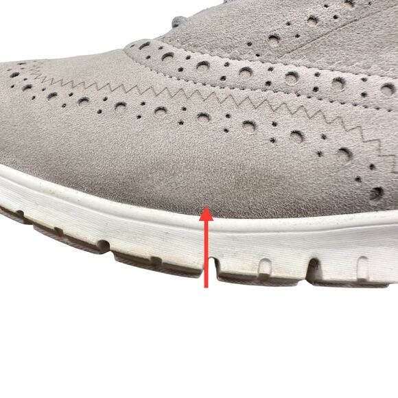 Cole Haan | Women | Zero Grand Tour Gray Suede Oxford Sneakers | Size 10 B - Picture 11 of 12